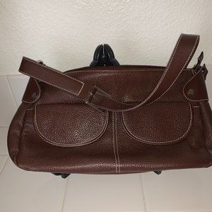 MAXX New York Brown Leather Hobo Bag